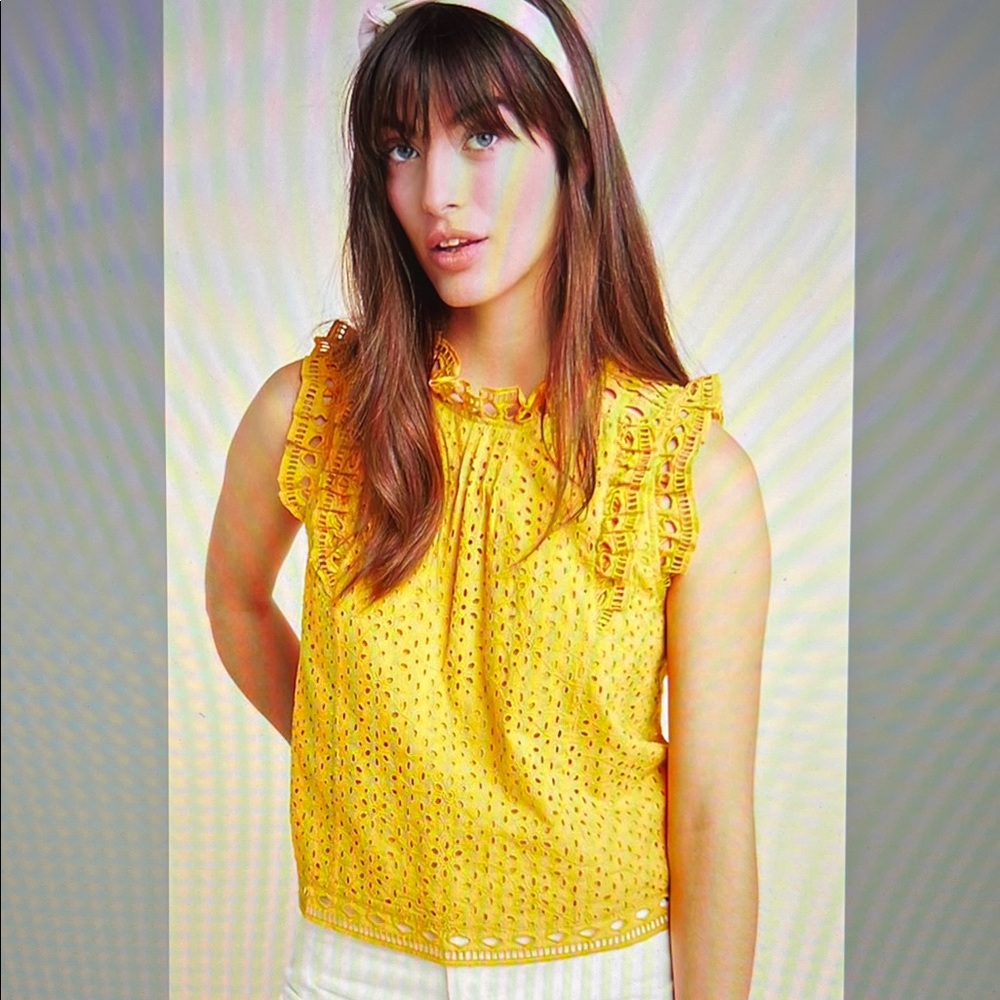 Anthropologie Tilly Eyelet Blouse
